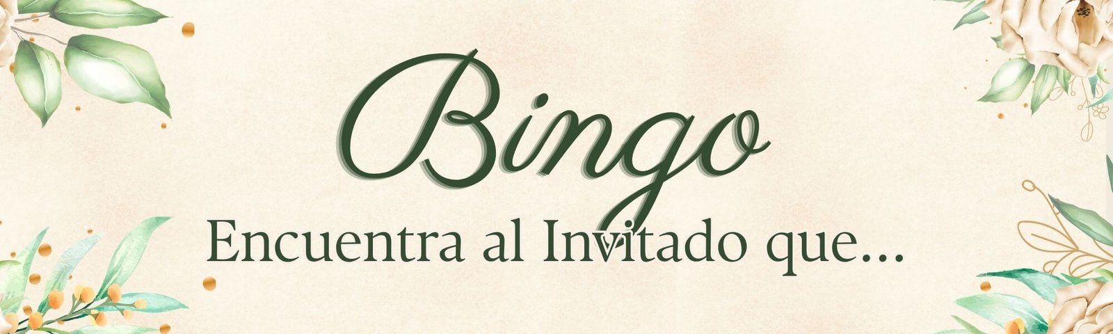 Diseño imprimible de bingo para bodas con motivos florales en tonos suaves, ideal como juego rompehielos para invitados